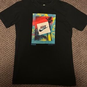 Nike Black Tee with Vibrant Graphic